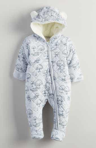 Nordstrom Ear Appliqué Quilted Faux Fur Lined Hooded Bunting