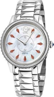 GV2 Siena Swiss Quartz Diamond Embellished Bracelet Watch - 0.02ct, 38mm