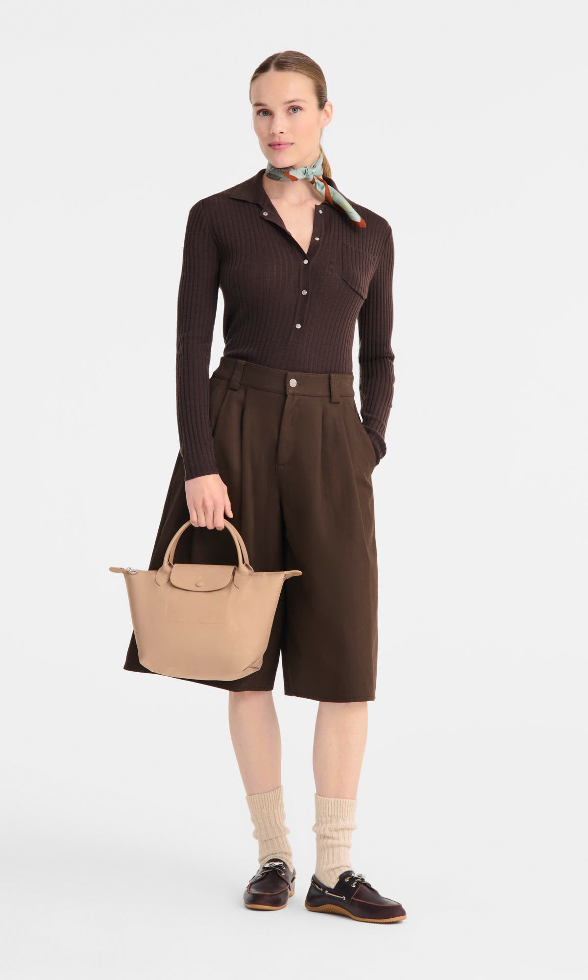 Small Le Pliage One Top Handle Bag, Alternate, color, BEIGE