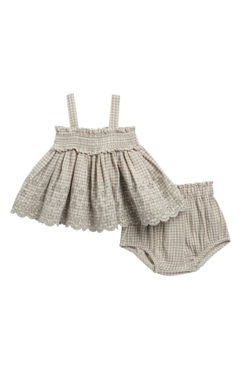 Mae Embroidered Smocked Top & Bloomers Set (Baby)