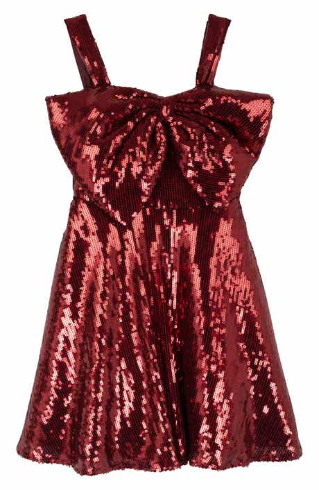 Kids' Sequin Bow Skater Dress