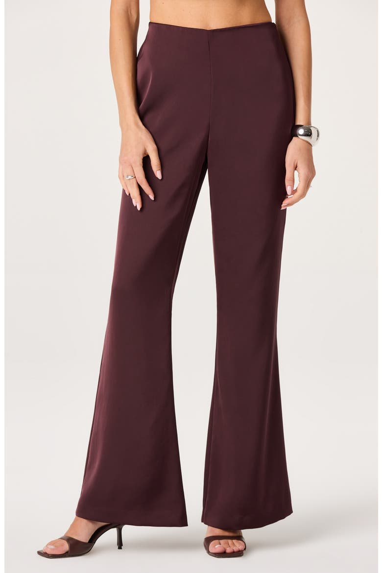 Keona Flare Leg Pants, Main, color, RAISIN