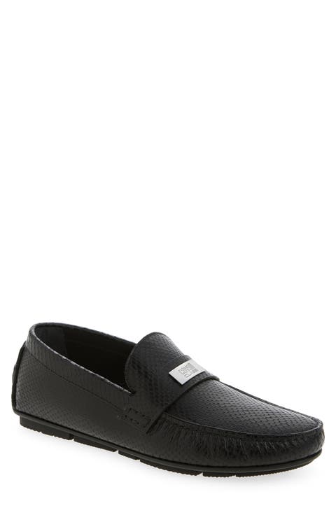 Leather Embossed Driving Loafer (Men)