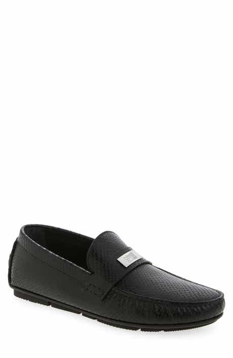 Roberto Cavalli Leather Embossed Driving Loafer