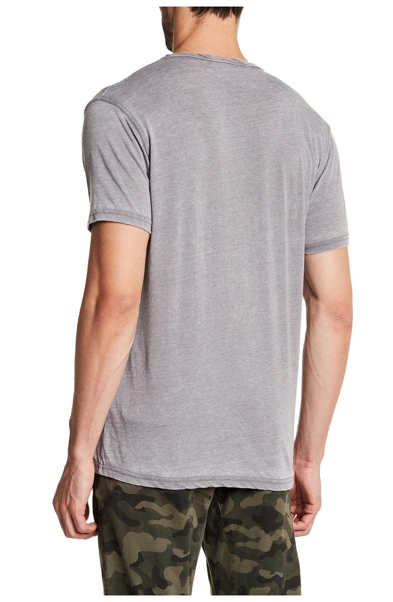 Lucky Brand Button Notch Neck T-Shirt, Alternate, color, Frost Gray