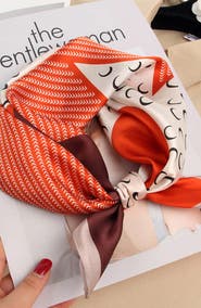 SILKSILKY Pure Silk Diversity Pattern Square Scarf