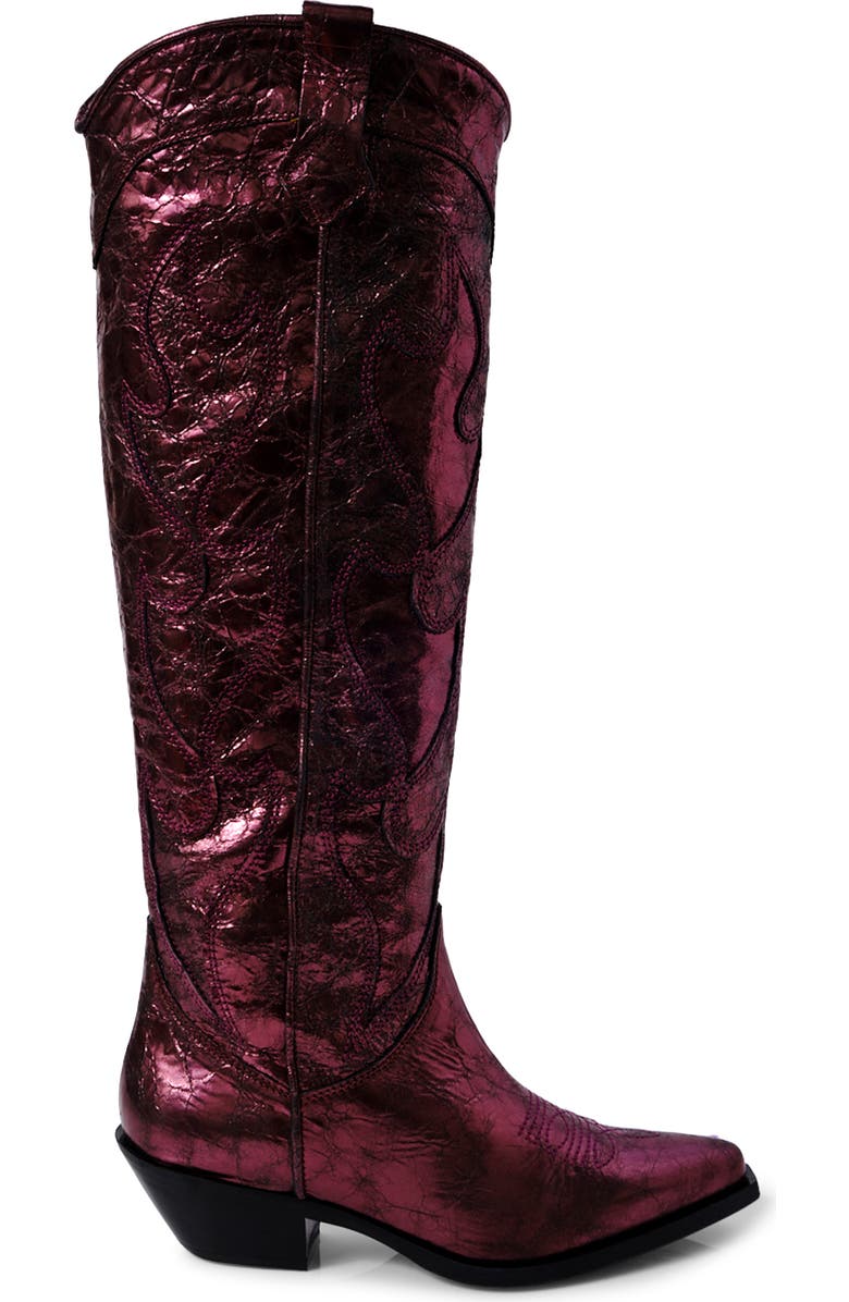 Free People Moody Metallic Western Boot, Alternate, color,