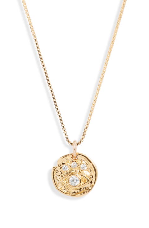Evie Evil Eye Medallion Necklace