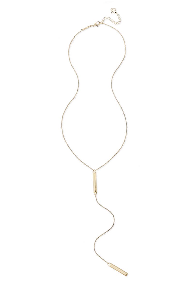 'Shelton' Y-Necklace, Main, color, GOLD