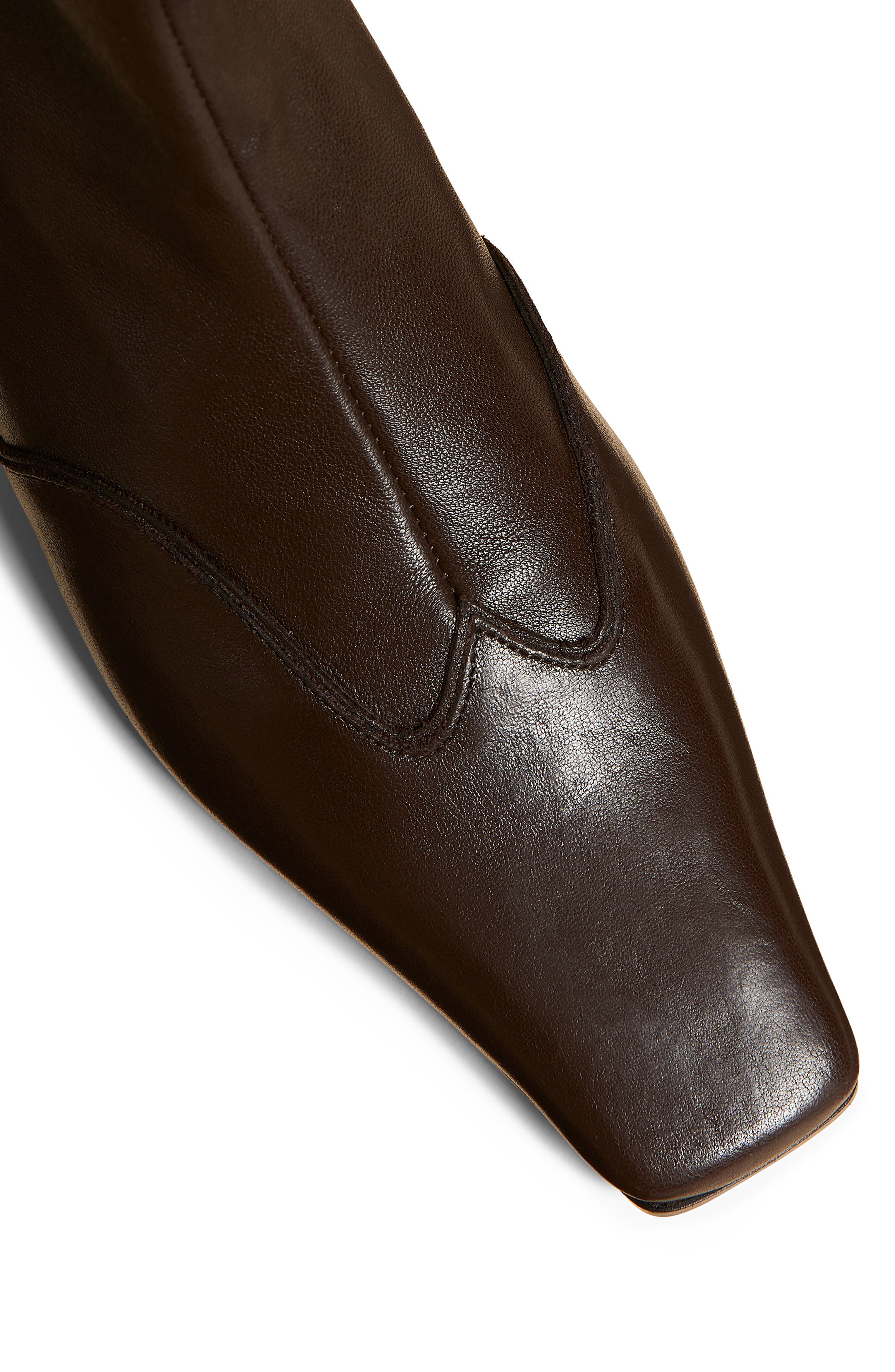 Nevada Square Toe Bootie, Alternate, color, DARK BROWN