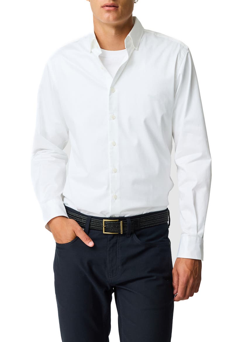 Freshford Cotton Button Up Shirt, Main, color, SNOW