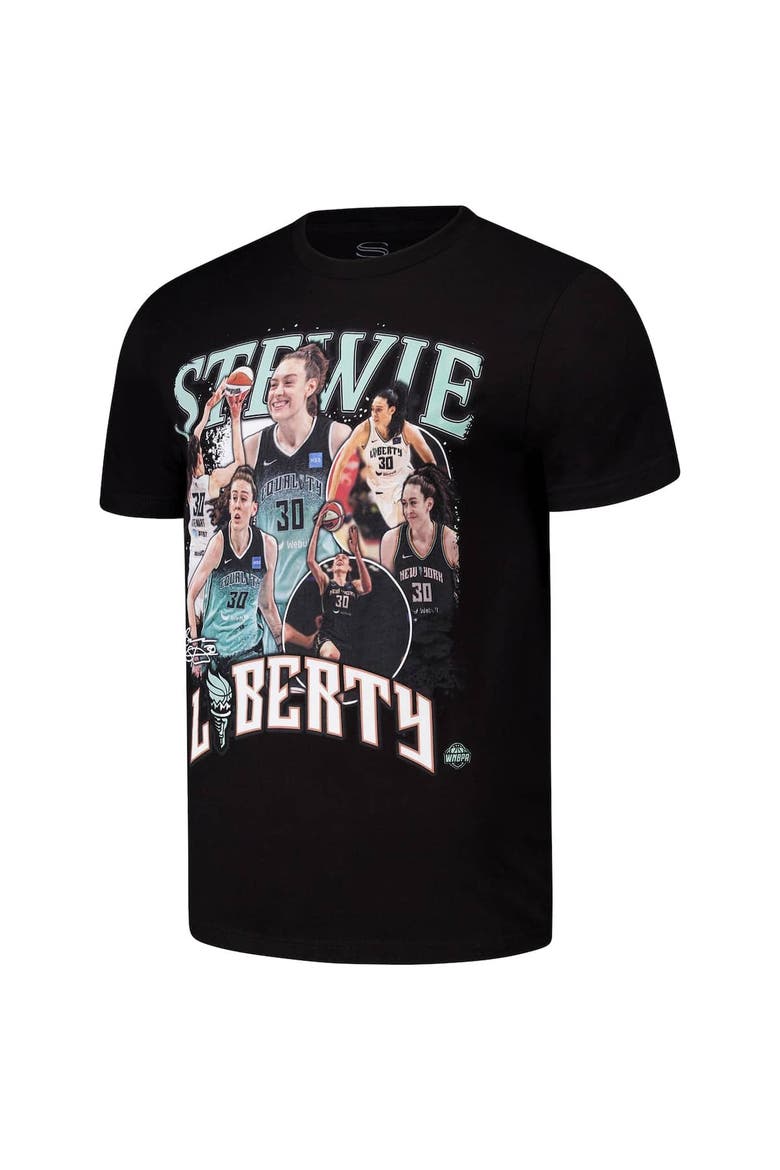Unisex Stadium Essentials Breanna Stewart Black New York Liberty  2024 Crossroads T-Shirt, Alternate, color, Black