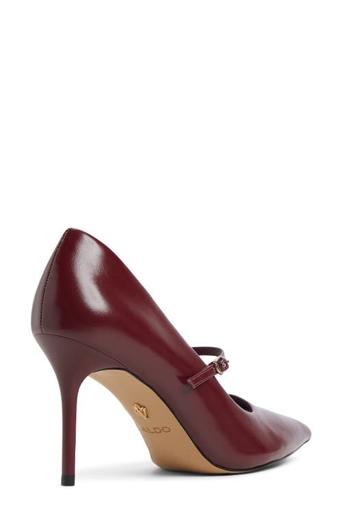 Aldo Eledeladar Pointed Toe Mary Jane Pump In Burgundy