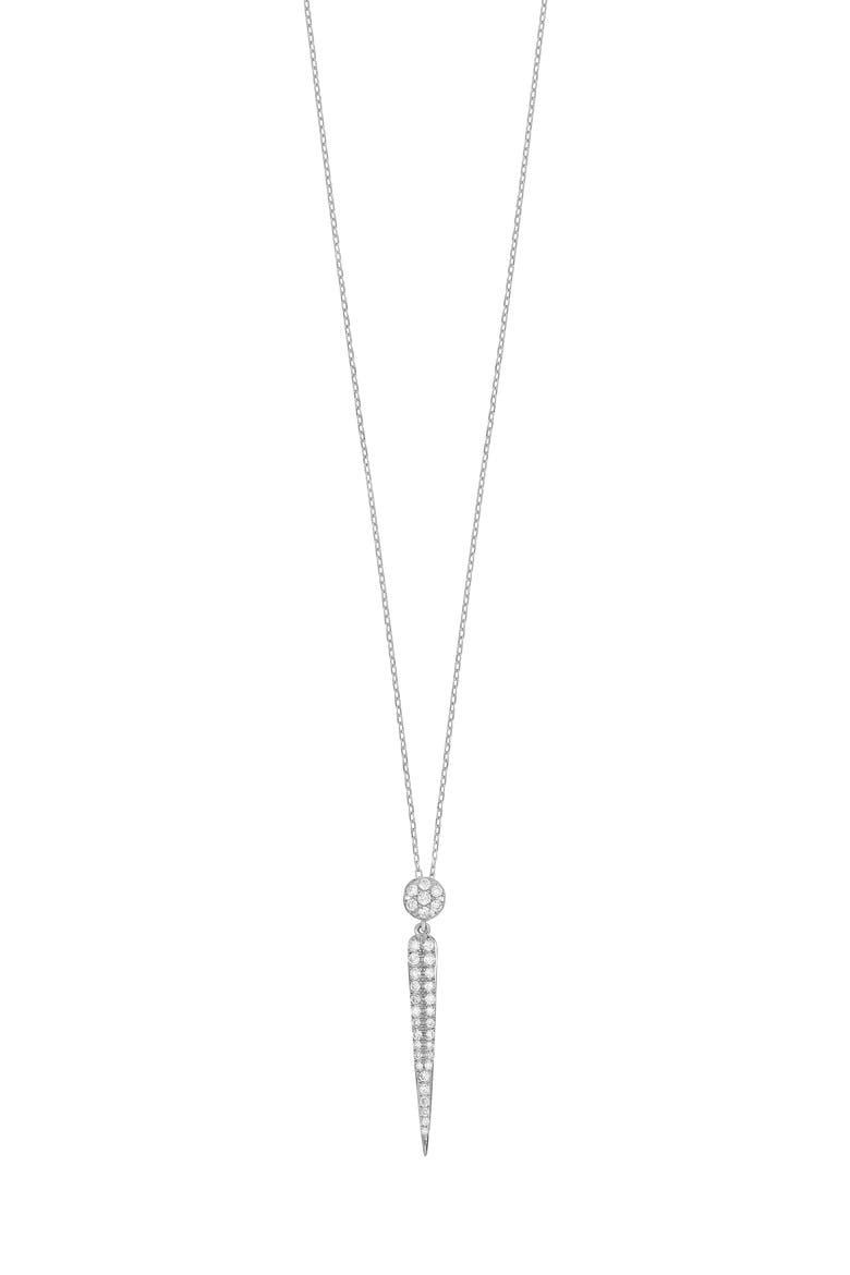 Diamond Stick Pendant Necklace - 0.17ct. (Nordstrom Exclusive), Main, color, 14K WHITE GOLD
