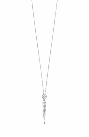 Carrière Jewelry Diamond Stick Pendant Necklace - 0.17ct.