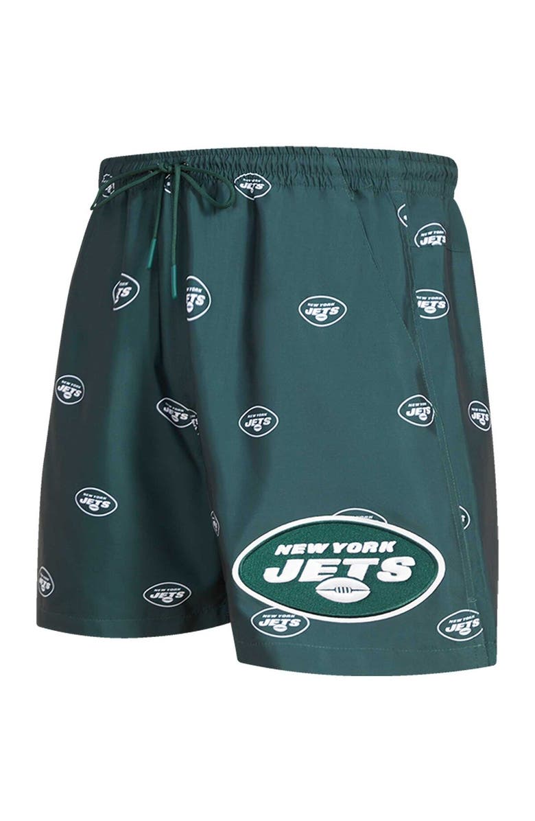 PRO STANDARD Men's Pro Standard  Green New York Jets Allover Print Mini Logo Shorts, Alternate, color, Green