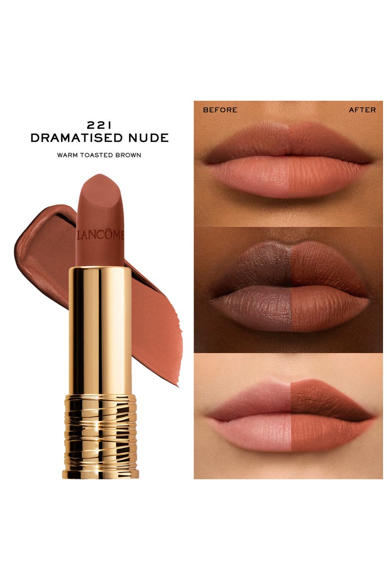 L'Absolu Rouge Drama Full Coverage Matte Lipstick, Alternate, color, DRAMATISED NUDE