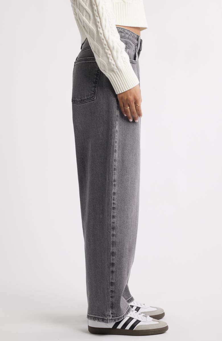BP. Mid Rise Baggy Barrel Jeans, Alternate, color, Light Grey Wash
