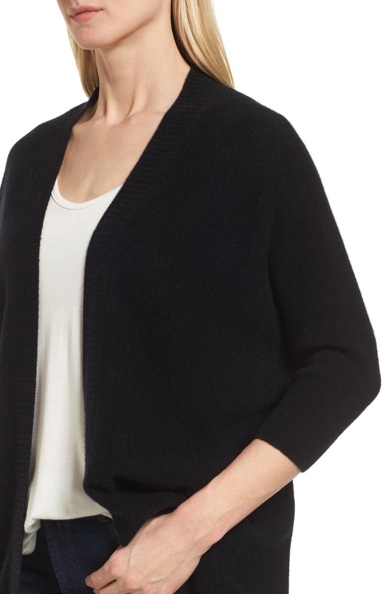 Halogen<sup>®</sup> Three-Quarter Sleeve Cashmere Cardigan, Alternate, color, 
