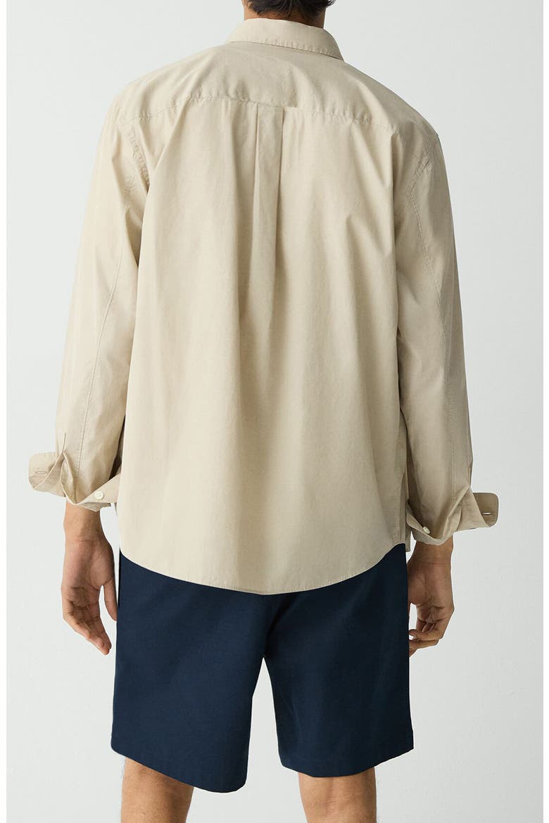 Weekend Solid Cotton Button-Up Shirt, Alternate, color, EARL GREY