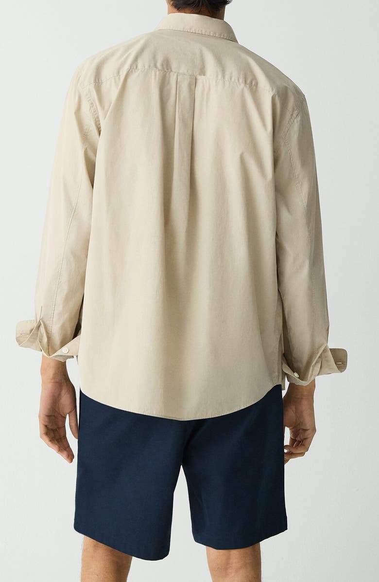 Theory Weekend Solid Cotton Button-Up Shirt, Alternate, color, Earl Grey