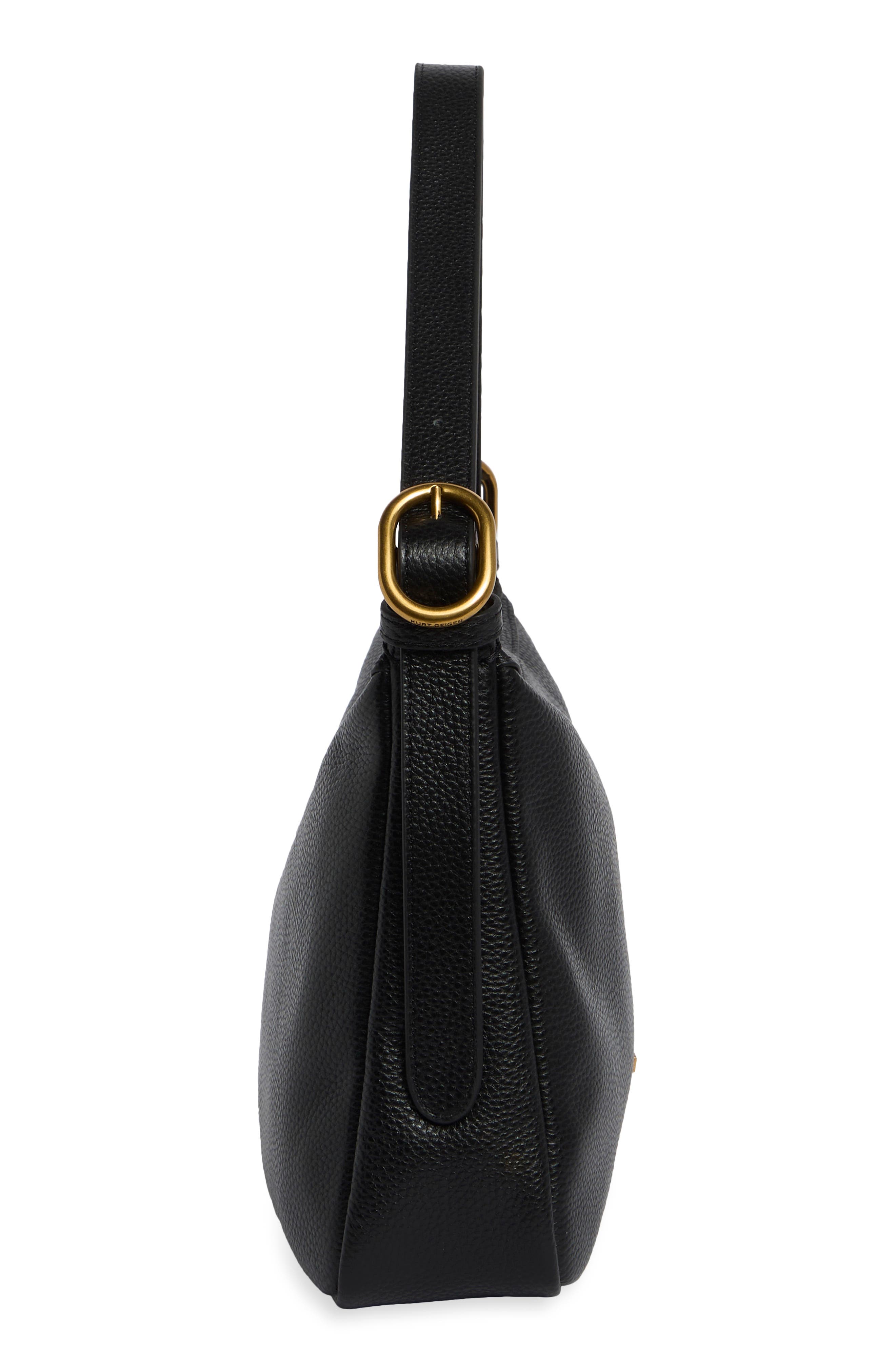 Angel Soft Leather Shoulder Bag, Alternate, color, BLACK