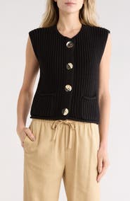 JASON WU Button Shaker Cardi Vest