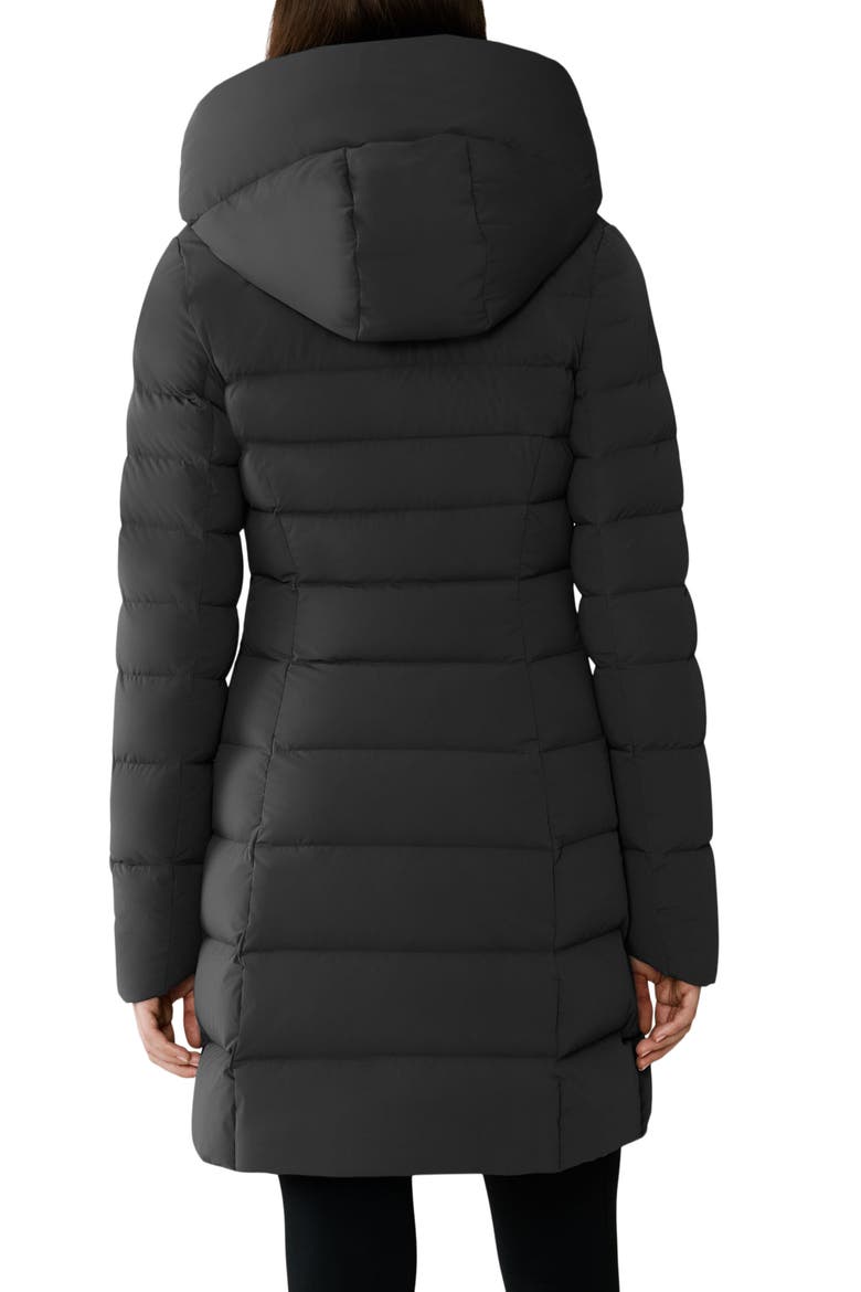 Judy Water Resistant 700 Fill Power Hooded Down Coat, Alternate, color, BLACK