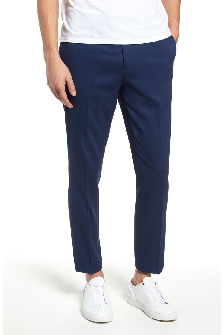 Skinny Fit Suit Pants, Main, color, MID BLUE