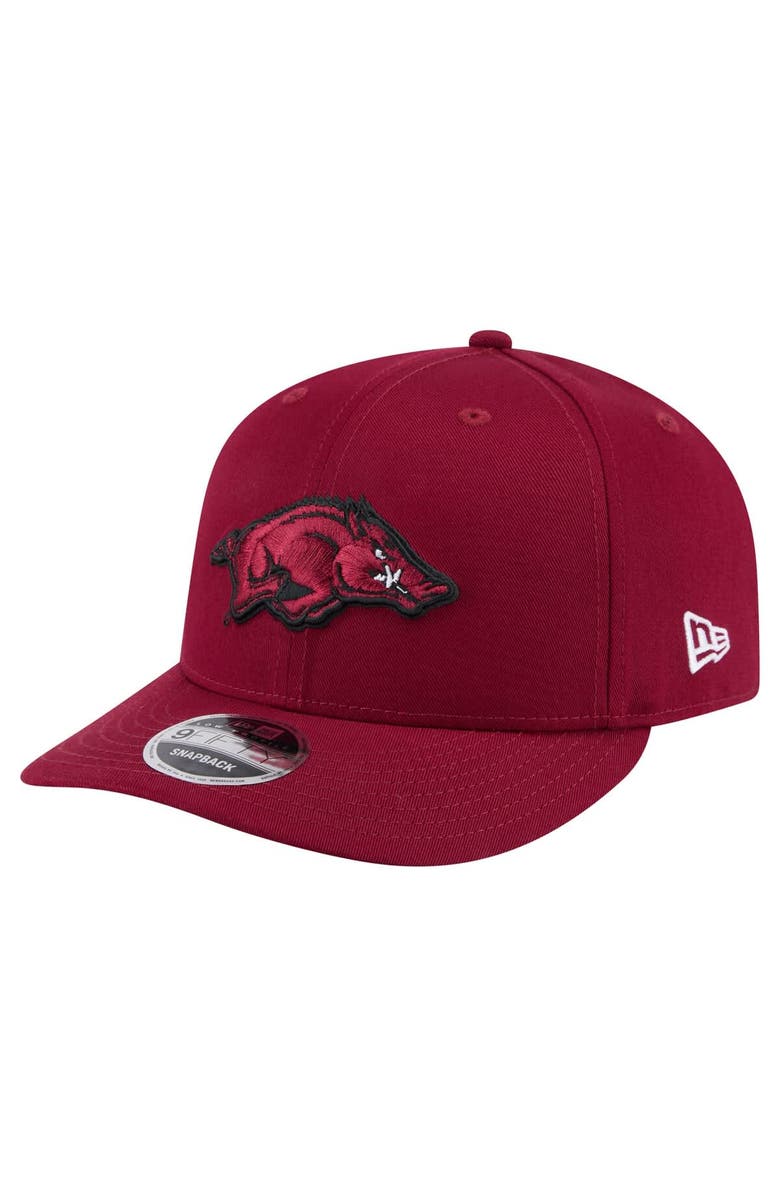 New Era Men's New Era Cardinal Arkansas Razorbacks Low Profile 9FIFTY Snapback Hat, Main, color, Cardinal