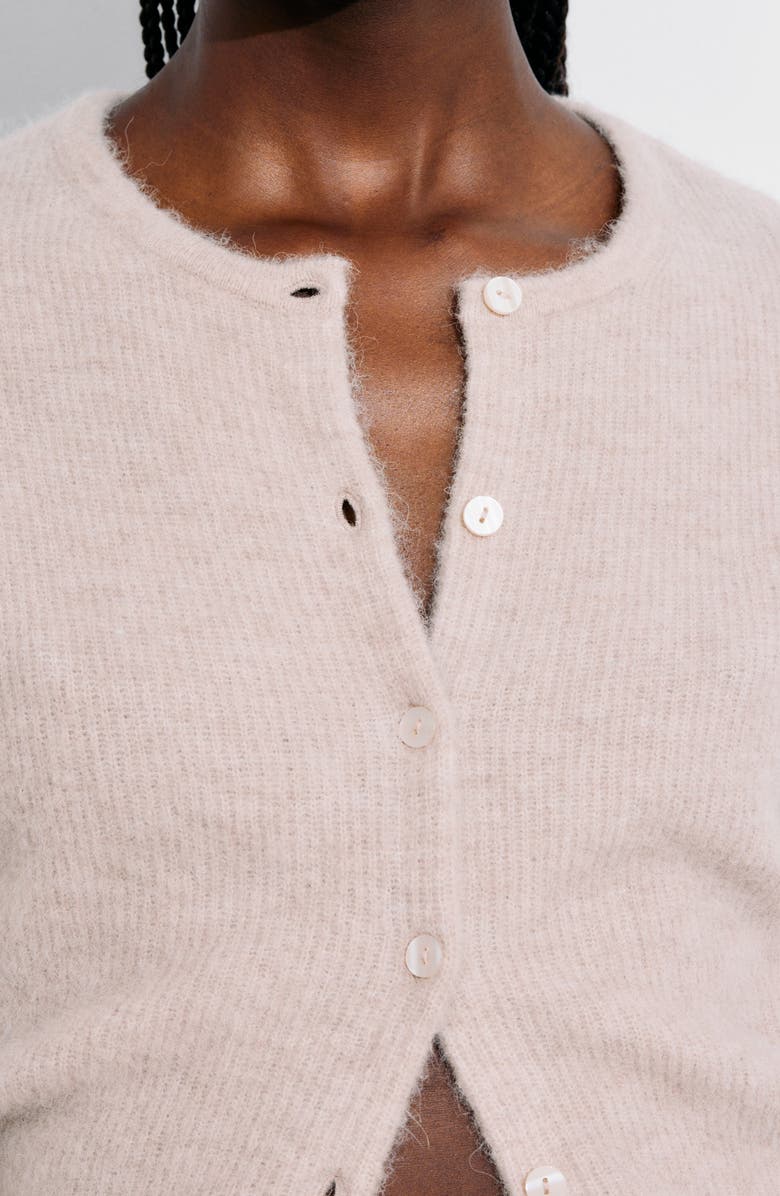 & Other Stories Alpaca & Wool Blend Cardigan, Alternate, color, Mole Dusty Light