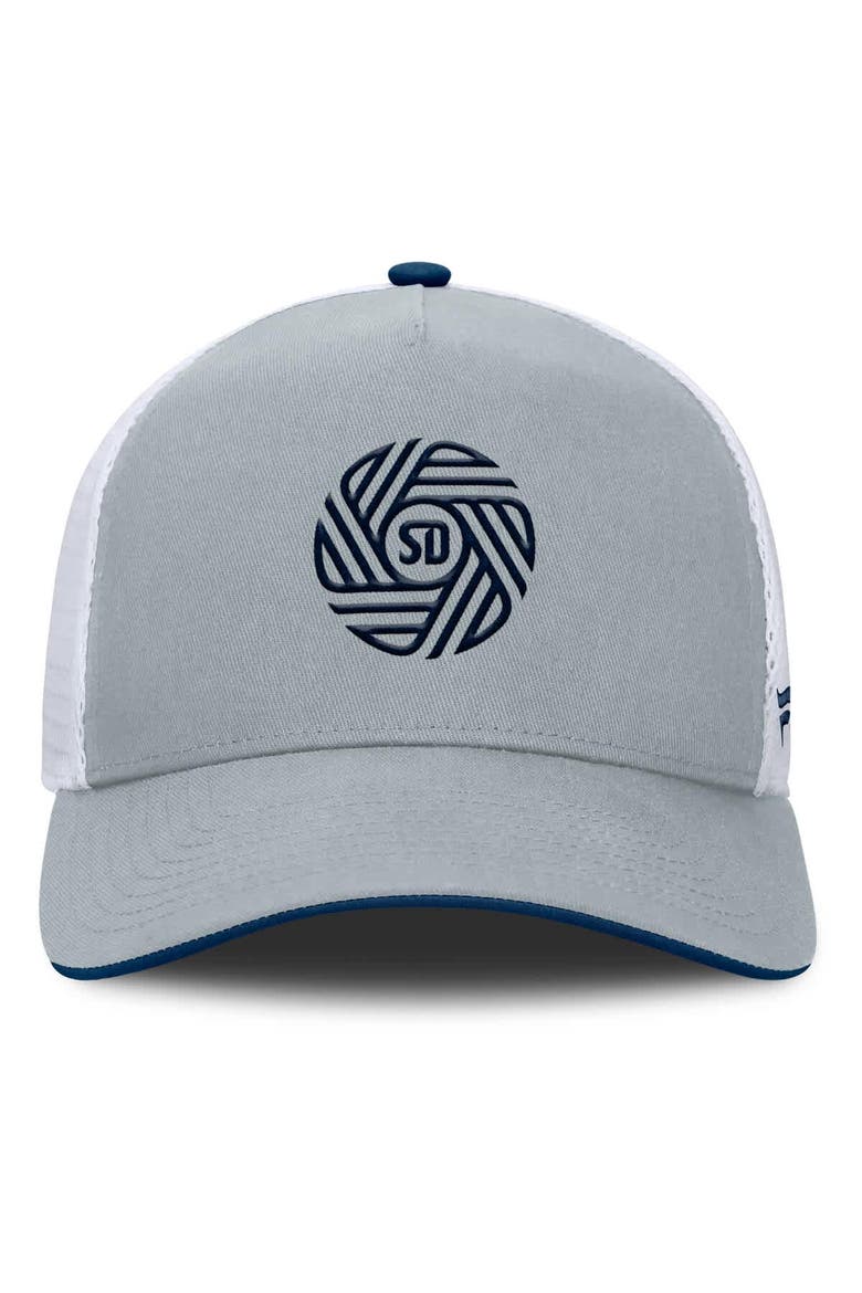 Men's Fanatics Gray San Diego FC Knuckle Trucker Adjustable Hat, Alternate, color, Gray