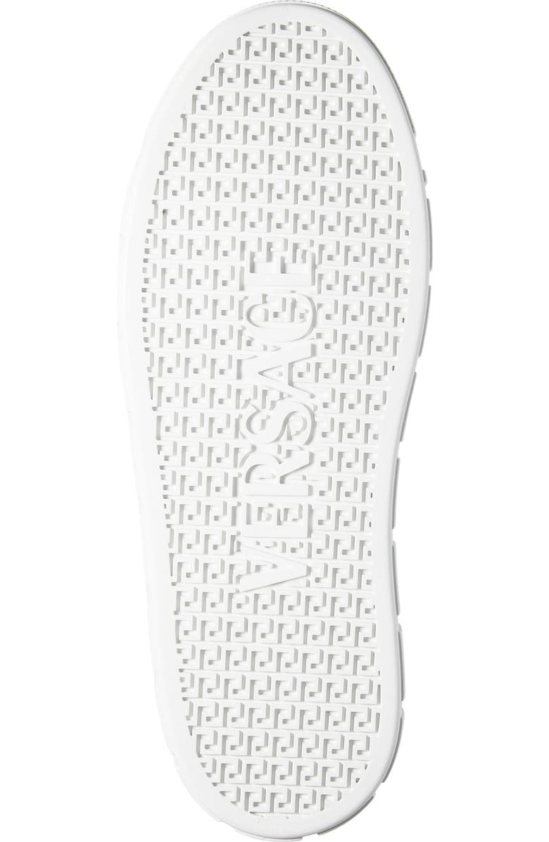 Versace Studded Greca Sneaker, Alternate, color, White Mulberry Gold
