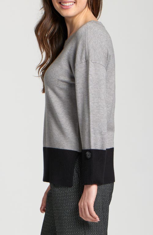 Apny Colorblock Sweater In Gray