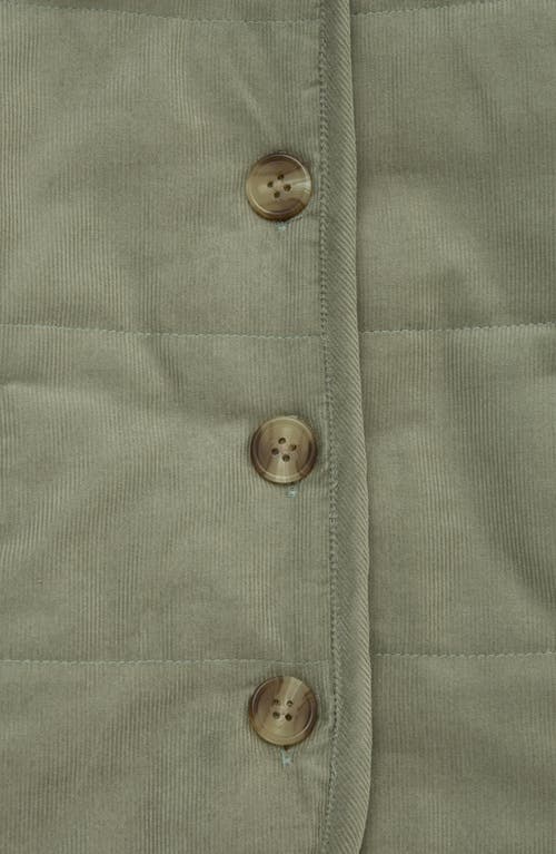 Little Me Corduroy Jacket, T-shirt & Leggings Set In Gray