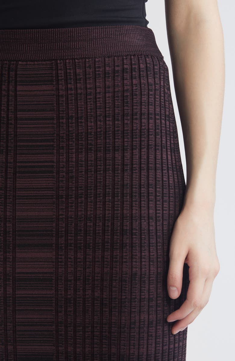 BOSS Farmina Rib Midi Sweater Skirt, Alternate, color, Nightfall Burgundy Melange