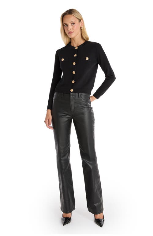 The Noli Shop Loretta Knit Cardigan Top In Black