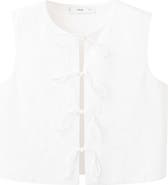 MANGO Bow Embroidered Vest