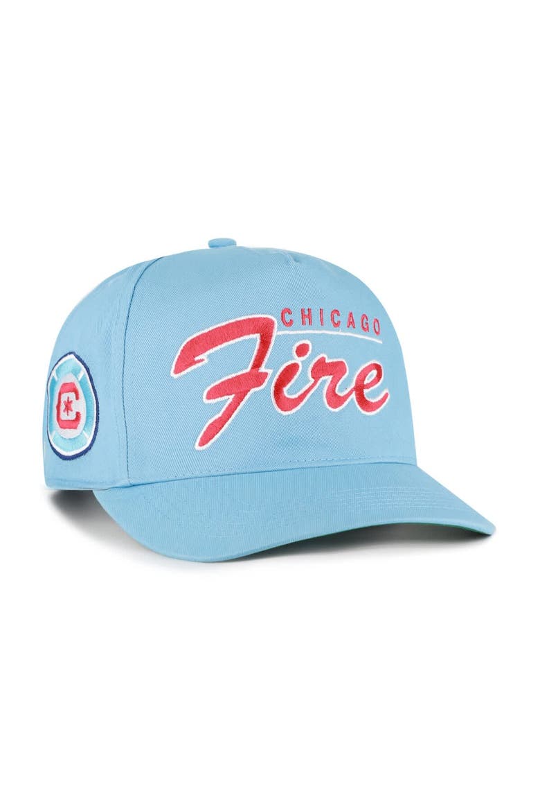 Men's '47  Light Blue Chicago Fire Brushmark Hitch Adjustable Hat, Main, color, Light Blue