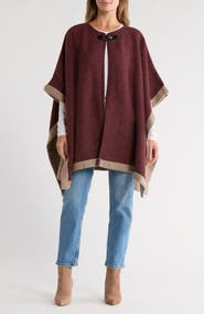 Nanette Lepore Two-Tone Buckled Ruana