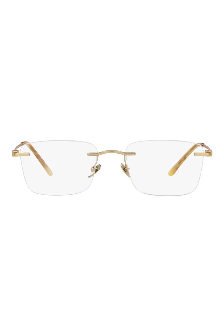 55MM RECTANGLE, Main, color, MATTE PALE GOLD / DEMO LENS