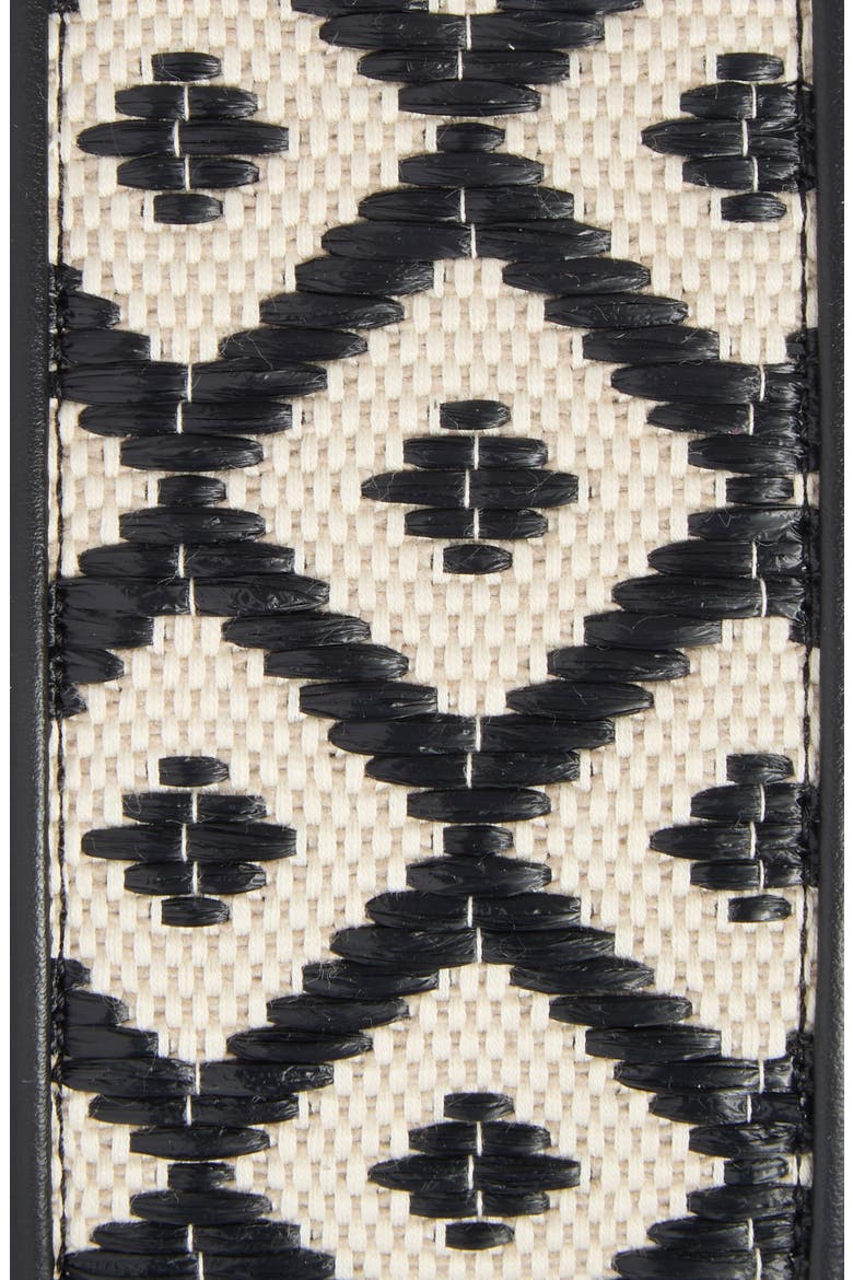 Raffia Effect Wide Belt, Alternate, color, BLACK
