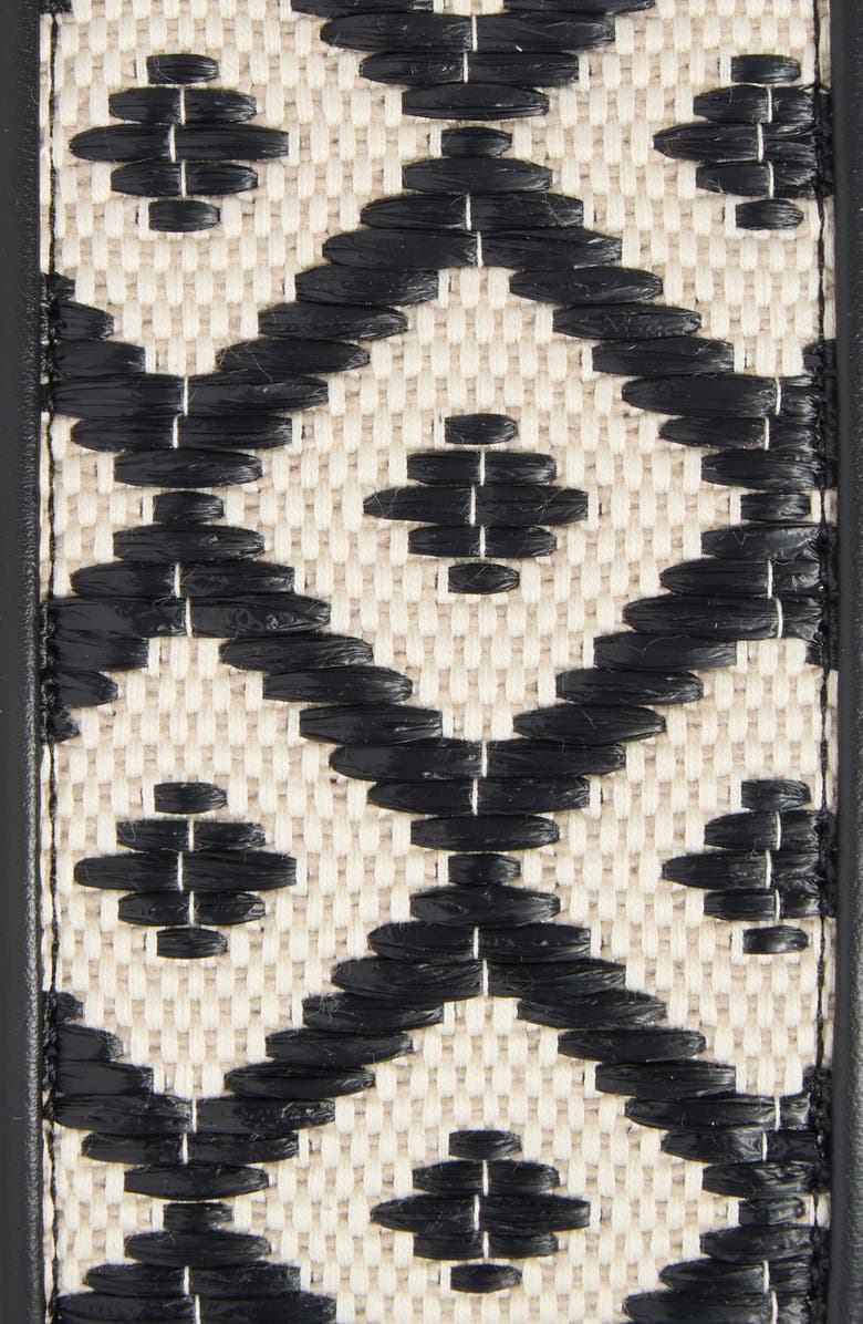 Max Mara Raffia Effect Wide Belt, Alternate, color, Black