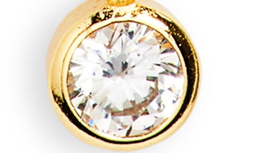 Argento Vivo Sterling Silver Enamel Station Cubic Zirconia Necklace In Gold