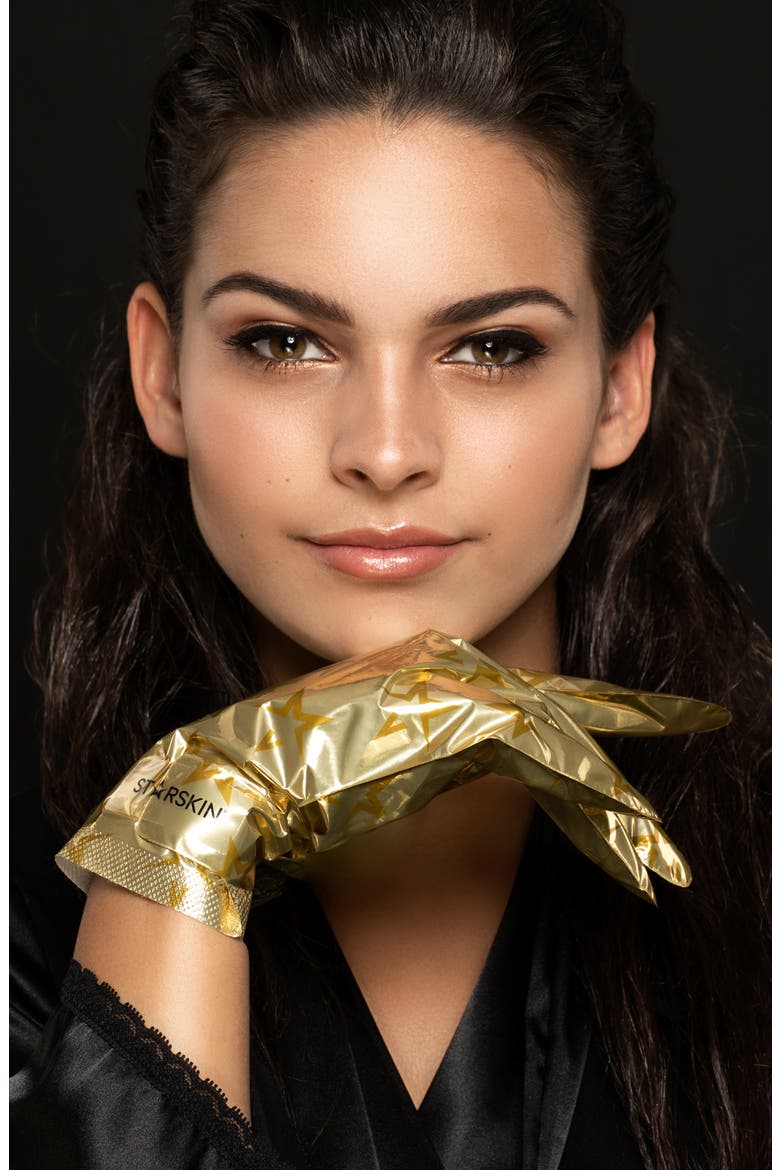 Starskin® The Gold Mask Hand VIP Foil Mask Gloves, Alternate, color, NO COLOR