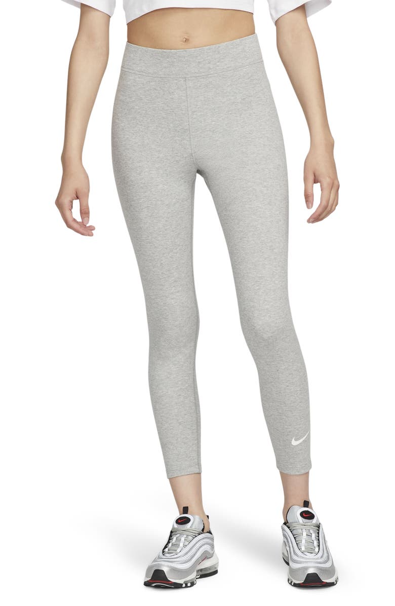 Nike Classic Lifestyle 7/8 Leggings, Main, color, Dark Grey Heather/Sail