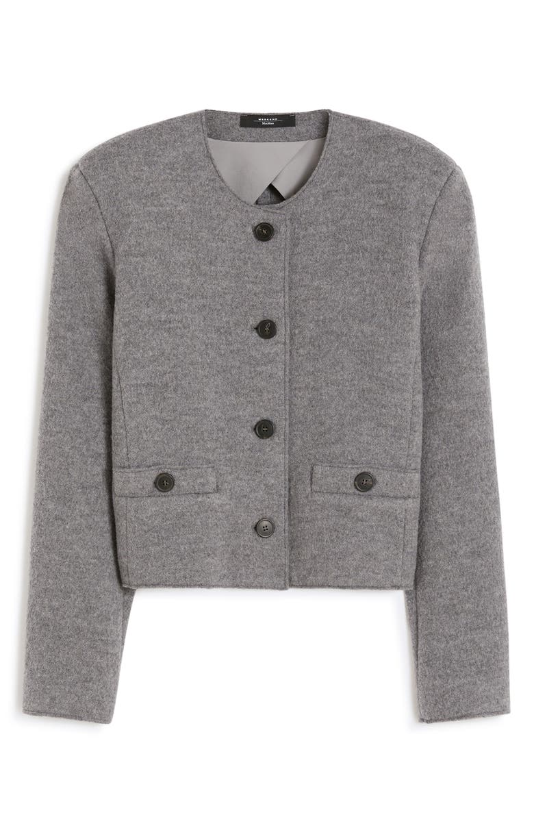 Weekend Max Mara Savona Wool Jacket, Alternate, color, Medium Grey