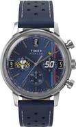 Timex® Peanuts Marlin Racing Chronograph Leather Strap Watch