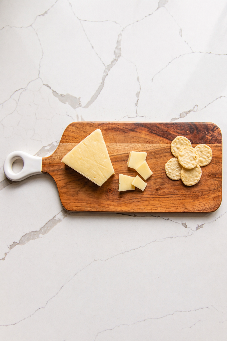 Wood + White Collection Acacia Wood Rectangle Charcuterie Board, Alternate, color, white, brown
