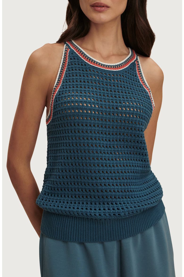 Aberg Halter Cotton Knit Tank, Main, color, HERON BLUE